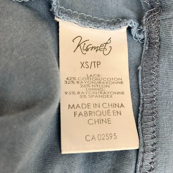 2/$15 - KISMET Blue Lace Sleeveless Top - Picture 8 of 8